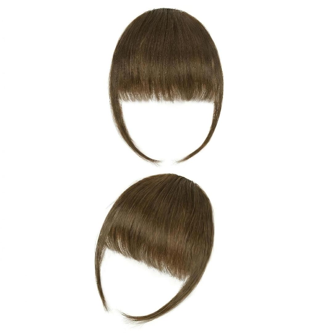 Yorda Bangs Hair Clip 100% Human Hair Clip in Bangs Fringe with Temples Wispy Bangs for Women Natural Looking for Daily Use