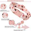 Christmas Dog Collar, Cotton Collar for Puppy Girl Boy Dog or Cat, Comfortable Dog Collar with Durable Metal Buckle, Adorable Pet Collar, M
