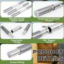 Mindoub 4-Pack 10" Weld-On Trailer Ramp Hinges - Heavy-Duty Zinc-Plated Steel, Greasable Design with 3/4" Detachable Pin - 500 lbs Capacity for Cargo/Utility/Lawn Trailers, Swing Gates, Dump Doors