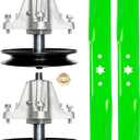 Mower Deck Rebuild Kit Compatible with MTD Cub Cadet 42 Troy Bilt Includes (2) 618-04822 918-04822 Spindle (2) 742-04308 742-04312 Blades (2 spindle+2 Blade)