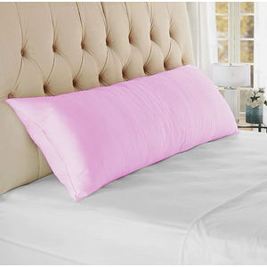 YAROO 21x60 Body Pillow Cover,Body Pillow Case,Long Pillow Case -Envelope Closure,400 Thread Count,100% Cotton,Only Cover No Insert,Body Pillowcase, Pink