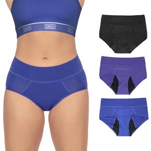 Bambody Absorbent Panties, Period Underwear for Women and Teens - All-Day Long - Overnight Protection- Postpartum, Leakproof (X-Large, 3 Pack)