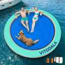 Water Hammock Heavy Duty, Large Pool Float Lake Floats for Adult, Round Inflatable Water Hammock, Sunchill Pool Lounger Float for River Ocean, Circle Float Ring Dock Island Platform