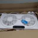 BEYOND BREEZE Twin Window Fan with Reversible Airflow and Intruder Alarm, 9-Inch Window Fan with Remote Control and 3 Speeds, Expandable Window Exchaust Fans for Home Bedroom