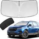 for Chevrolet Equinox 2018-2023 2024 2025 Sun Shade Sunshade Windshield Cover - 4 Layers Front Window Shade Not for Equinox EV Sun Visor - 240T Retractable Shade Blocks UV Rays Car Accessories