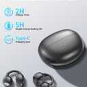 AI Translation Earbuds Real Time, 3-in-1 Translator Earbuds 150 Languages & Accents,language translation earbuds, fit iOS and Android, Open-Ear Clip-On Design Fit for Business Travel Learning(Black)
