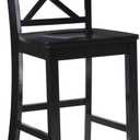 Linon Home Dcor Black X Back Counter Stool, 16" W x 17.91" D x 37.01" H