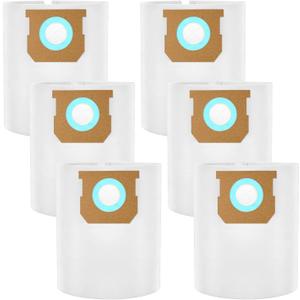 6-Pack 15-22 Gallon Bags replace for Shopvac, Type G 90663 9066300; Type J 90673 9067300 and VF2008.Disposable Wet Dry Vacuum Collection Bags, white