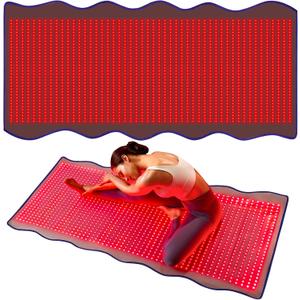 Red Light Therapy Mat, 76.7"x 33.4", 1512 LEDs Full Body Red Light Therapy | Dual-Chip 660nm 850nm Red Light Therapy for Body, 6 Timers & 5 Energy Levels, Unique Wave Contour Design Mat for Home Use