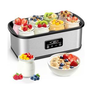 Yogurt Maker with Adjustable 48H Time & Temp Control, Digital Yogurt Maker Machine with 8×6oz Glass Jars, Make Healthy Yogurt for Family, Pecfcet Gifts for Friends
