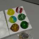 Consevisen Hand Blown Glass Ball Christmas Ornaments, 6 Pcs Colorful Hanging Friendship Witch Balls Ornaments for Christmas Tree, Garden, Window and Outdoor Decor, for Family and Friend