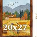 20x27 Picture Frame for Wall Display, 20x27 Brown Picture Frame with Shatter Resistant Plexiglass, Stable and Sturdy 20 x 27 Poster Frame for Wall Display, Handpicked Gift Collection, 1 Pack