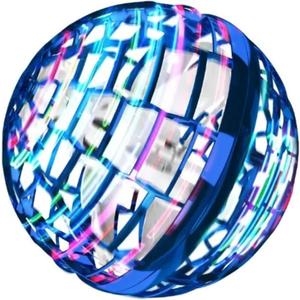 Flying Ball, Flying Orb Ball, Colorful Relaxing Light Intelligent Induction USB Charging Flying Ball Toy for Boys Outdoor (Blue)