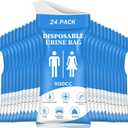 DIBBATU Urine Bag, 24 PCS 800ML Disposable Urinal Bag for Travel, Emergency Portable Pee Bag and Vomit Bags, Unisex Urinal Bag as Toilet Bag Suitable for Camping, Traffic Jams, Pregnant, Patient, Kids