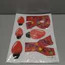 5 x Christmas Bulb Light Window Clings - Winter Car Refrigerator Decorations Stickers for Holiday Xmas Home Kitchen Living Room - Door Window Seasons Decals