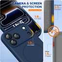 Miracase Magnetic for iPhone 17 Pro Case, Compatible with MagSafe, Integrated Silicone Camera Control Cover, 3.0mm Thicken Shockproof Drop Protection Phone Case for 17 Pro,Dark Blue