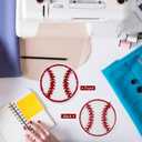 TEHAUX Wear-Resistant Baseball Hat Patches 3.03 Inch Embroidered Appliques for DIY Clothes Decoration Repair on Jackets Bags Hats
