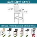 HFCNMY Bar Stool Covers,4 Pack Stretch Waterproof PU Bar Stool Covers with Backs Bar Stool Chair Covers Barstool Covers Slipcovers with Back Pub Counter Stool Chair Covers Coffee