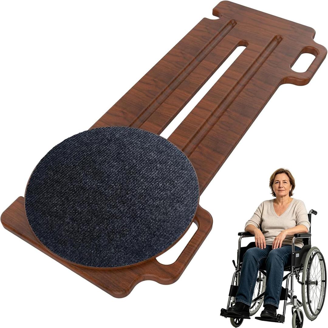 The Skateboard,Suitable for Patients, Elderly, and Disabled Individuals for Assisted Mobility,FSA Certified,with a Load Capacity of 800 pounds,Features Two Perforated Handles (Walnut Paint 32-13-1”)