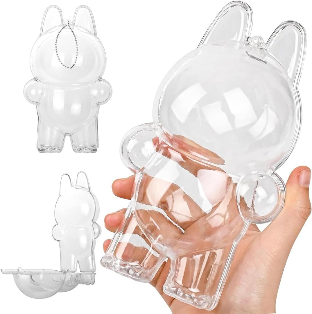 Protective Case for The Monsters Standing, Display Box Hard Case Accessories Cover with Silicone Strap White - Sitting Case, Clear Standing