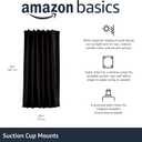 Amazon Basics Portable Blackout Curtain Shade with Suction Cups, Noise Reducing, Energy Saving, 50" W x 78"L, Black, 1-Pack
