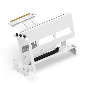 EZDIY-FAB PCIe 4.0 GPU Mount Bracket, Multi-Angle Adjustment with All White Riser Cable, Compatible to RTX4090, 4080, 4070ti - White