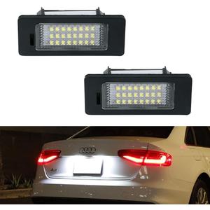Gempro License Plate Light, 2Pcs LED License Plate Tag Lamp Assembly For Audi A1 A4 A5 A6 A7 S5 Q5 RS5 TT TTRS, Powered by 24SMD Xenon White LED Lights