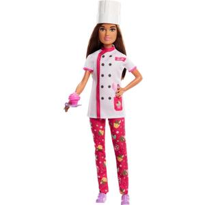 Barbie Doll & Accessories, Career Pastry Chef Doll with Hat, and Cake Slice