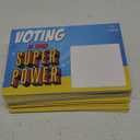 100 Bulk Voter Postcards 4x6 - Voting is Your Superpower Superhero Theme - Uncoated Cardstock for No Smearing and Blank Backside of Card to Write a Longer Message to Voters