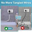 78" Cord Hider Wall, Self Adhesive Silicone Cord Covers for Wires On Wall, Cord Hider for Wall Mount TV, Flexible Cable Cover Raceway Kit for 1 Wire, White (0.59" W x 0.39" H)