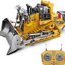 Remote Control Bulldozer - 11 Channel RC Dozer Front Loader Toy with Light and Sound - 1/24 Full Construction Vehicle Toys for Kids Age 6 7 8 9 10 and Up Years Old