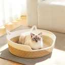 Cat Toy Basket, Cat Toy Box Organizer Baskets, Woven Cotton Rope Pet Puppy Dogs Cats Bed Toy Bin With Handle, Chew Toys Blankets Leashes Storage Baskets for All Pets - Puppies to Large