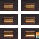 CLOUDY BAY 4 Inch 5CCT 12V 4W Low Voltage LED Step Light with Horizontal Louvered Faceplate for Steps Decks Stairs,Outdoor Stair Lights,Wet Locations,6 Pack,Oil Rubbed Bronze
