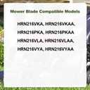72511-VR8-M00&72531-VR8-M00 Mulching Blades Kit Compatible with Hon-da HRN216VKA HRN216PKA 21" Microcut Twin Blade Kit with Air Filter 17211-Z8B-901,Spark Plug,Bolts and Spacer