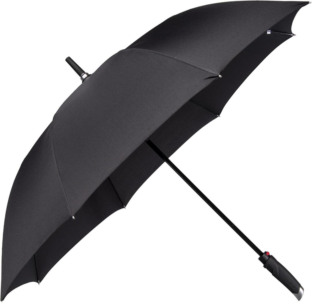 LifeTek Premium Travel Umbrella - Windproof & Compact for Men & Women, Automatic Open Close, Fits in Purse Laptop Bag or Backpack, Strong Frame for Heavy Rain & Sun UV Protection (54 Inch Black FX1 New Yorker)