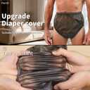 2 Pack Adult Plastic Incontinence Pants Side Leakage Prot,Black M | Side Leakage Protection for Men & Women