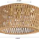 Rattan Ceiling Light Fixture, 3 Light Bohemian Modern Woven Ceiling Light, Boho Flush Mount Ceiling Light for Bedroom Living Room Dining Room, Bulb NOT Included