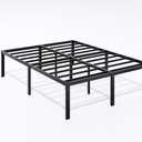 AROMUSTIM 18 Inch Metal Bed Frame Full Size Platform Bed Frame No Box Spring Needed, Heavy Duty Sturdy and Stable, Mattress Foundation, Easy Assembly, Under Bed Storage, Full, Black