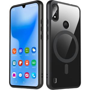 Compatible with Gabb Phone 4, Clear Magnetic Case with Military-Grade Drop Protection, Shockproof Slim Design, Non-Yellowing & Anti-Scratch,Black