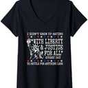 Womens I Didn't Grow Up Saying With Liberty And Justice For All V-Neck T-Shirt S Blue