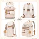 17.3 inch laptop backpack for women, Girls Backpack for School, Cute backpack for girls teens, School bookbag for Girls Teens college Students,school bag mochilas escolares para nias, Bookbag Beige