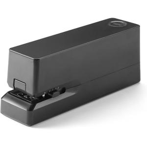 Amazon Basics Electric Automatic Stapler for Desk, 25 Sheet Capacity, No Jam Technology, Adjustable Staple Placement, Battery or AC Powered, Black