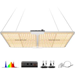Spider Farmer SF2000 200W LED Grow Light for Indoor Plants, Upgraded High Efficiency LEDs, Dimmable Full Spectrum High PPFD, Deep Penetration for Seed Starting/Vegetables/Bloom in 2x4 Grow Tent
