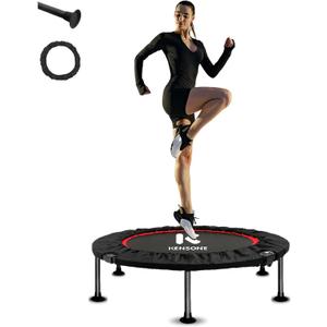 KENSONE 40" Mini Spring Trampoline Rebounder for Adults, Small Fitness Trampoline for Indoor Exercise, Max Load 330 LBS