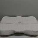 OLLYVOGUE Cervical Neck Pillow for Pain Relief Memory Foam Side Sleeper Pillow with Cooling Pillowcase, Ergonomic Design for Back Stomach Sleepers, Medium, Grey