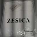 ZESICA Women's Long Sleeve Floral Tops Cowl Neck Slim Fit Going Out Shirts 2026 Spring Fashion Outfits Clothes White X-Large