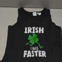 St Patricks Day Running Runner Run Irish I Was Faster Tank Top, Large