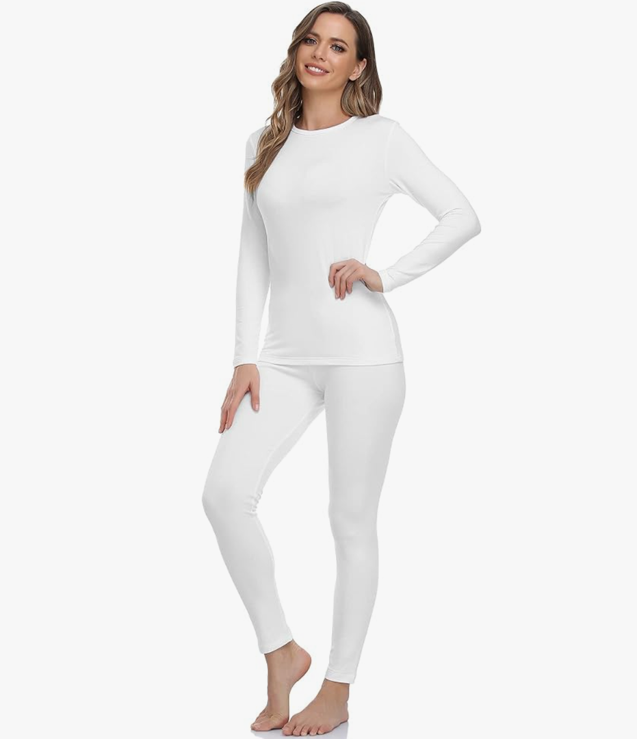 WEERTI Thermal Underwear for Women Long Johns with Fleece Lined, Base Layer Women Cold Weather Top Bottom S