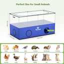 Pawaboo Small Animal Playpen, Foldable Pet Playpen Cage Tent for Puppy Kitten Guinea Pig Rabbit Chicken Hamster Indoor Outdoor Use, Pet Fence with Breathable Mesh Wall and Bottom, Blue