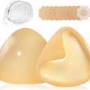 Sticky Bra Inserts Push Up - Double Sided Adhesive Breast Pads,Breast Enhancers for Bikini Bathing Suit Sports Bra (Beige)